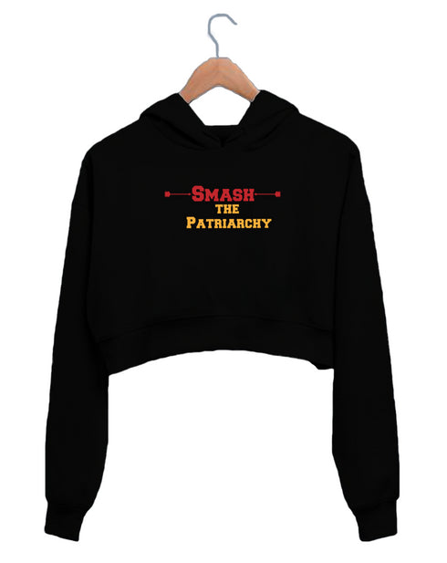 Quirkipedia Smash the Patriarchy Feminism Feminista, Womens Crop Hoodies
